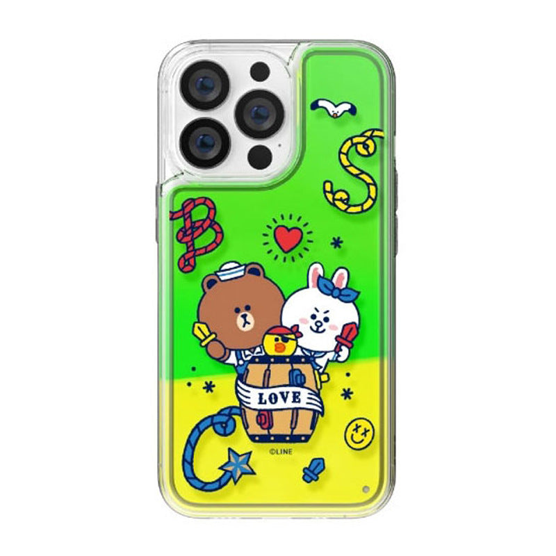 Line Friends Let's Set Sail Neon Aqua Case Cover