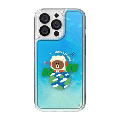 Line Friends Space Neon Aqua Case Cover