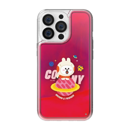 Line Friends Space Neon Aqua Case Cover