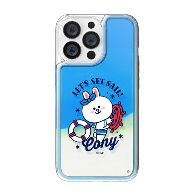 Line Friends Let's Set Sail Neon Aqua Case Cover