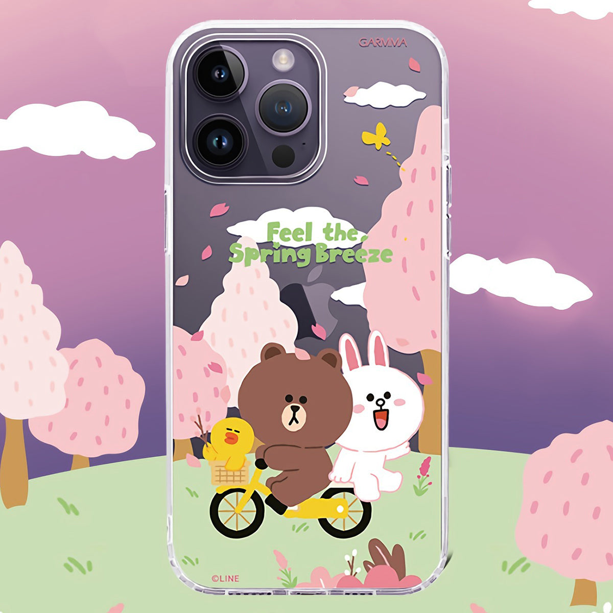 GARMMA Line Friends Sakura Air Cushion TPU+PC Back Case Cover