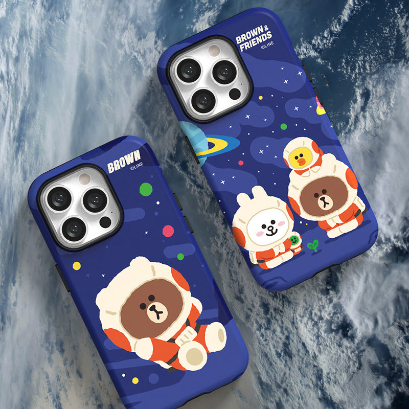 Line Friends Space Dual Layer TPU+PC Shockproof Guard Up Combo Case Cover