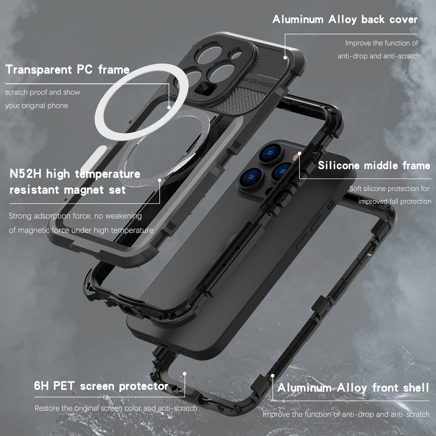 Kylin Armor Extreme IP68 Waterproof Heavy Duty Case Cover