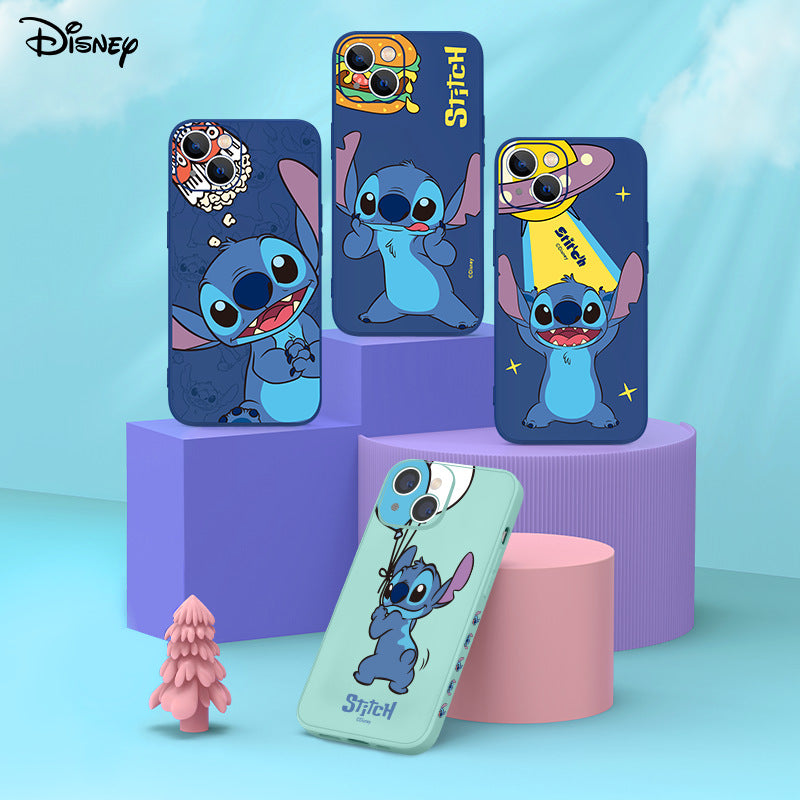 UKA Disney Stitch Side Print Liquid Silicone Case Cover