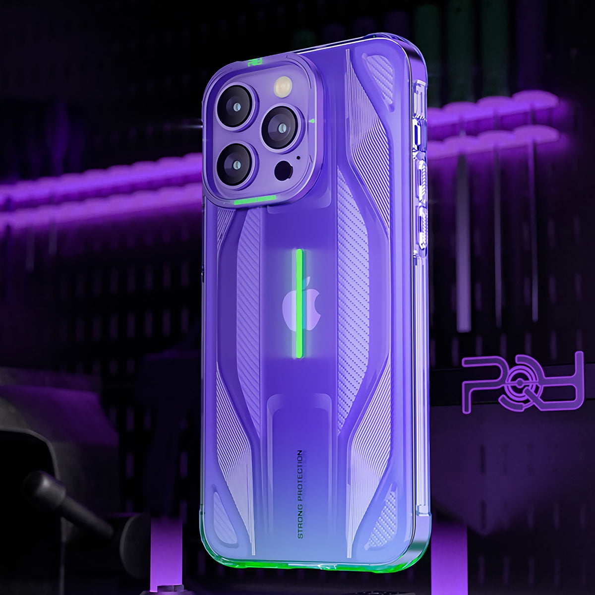 PQY Supercar Military Grade Shockproof Luminous Case Cover