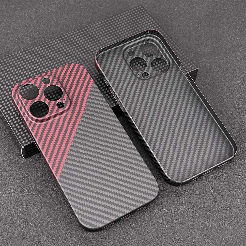 Oatsbasf Luxury Pure Carbon Fiber Case for Apple iPhone 14 Plus / iPhone 14