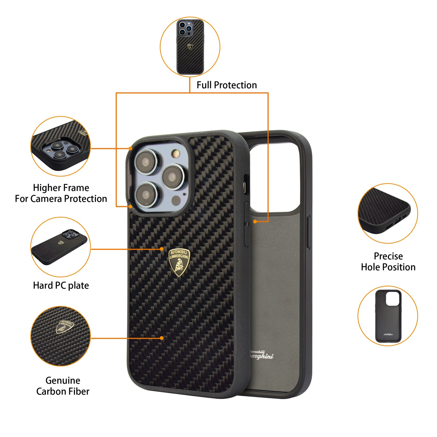 Lamborghini Carbon Fiber Phone Case - Elemento D3