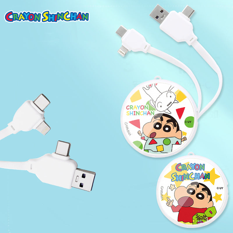 GARMMA Crayon Shin-chan PD Fast Charge Lightning+Type-C Extracted Extension Cable