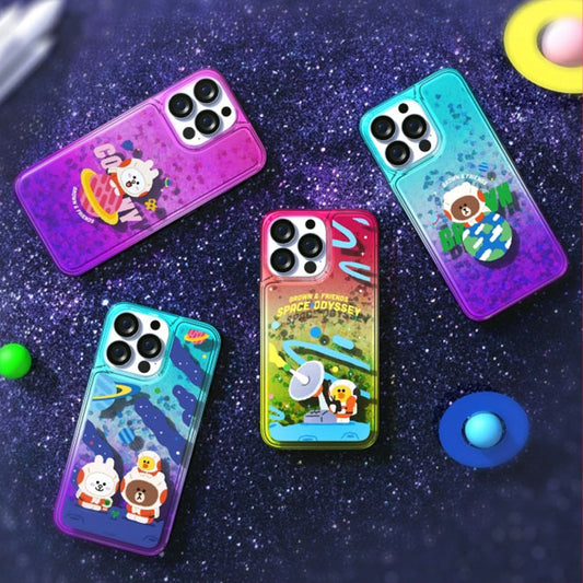 Line Friends Space Bling Aqua Case Cover