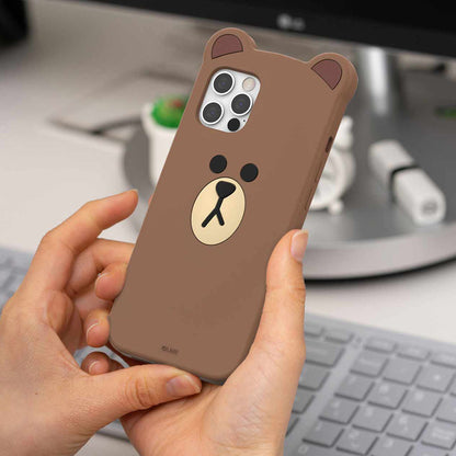 Line Friends Face Shockproof 3D Silicone Case Cover