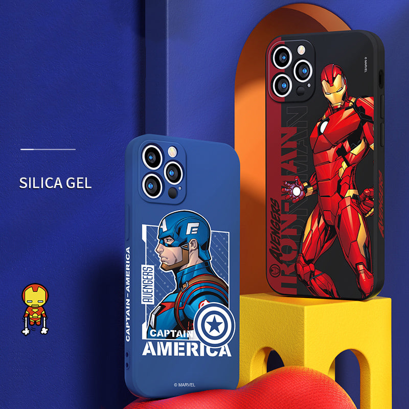 UKA Mavel Avengers Side Print Liquid Silicone Case Cover