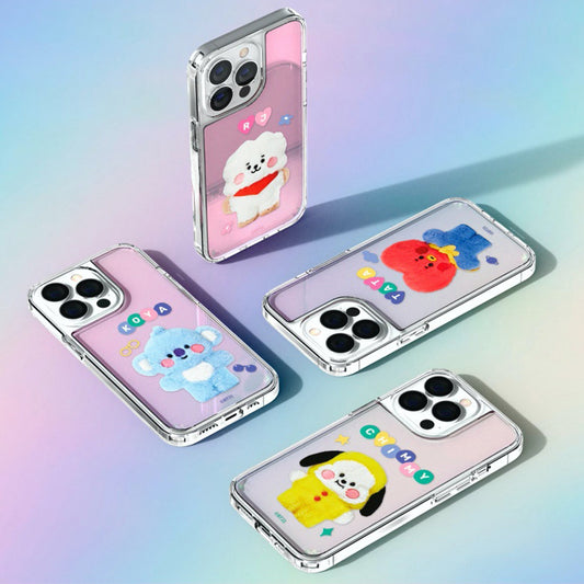 BT21 Shockproof Slim Fit Hologram Mirror Case Cover