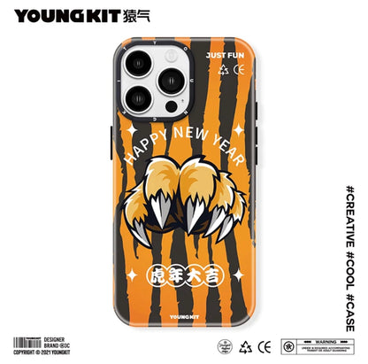 YOUNGKIT Year of the Tiger Slim Thin Matte Anti-Scratch Back Shockproof Cover Case