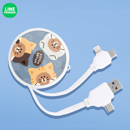 GARMMA Line Friends PD Fast Charge Lightning+Type-C Extracted Extension Cable