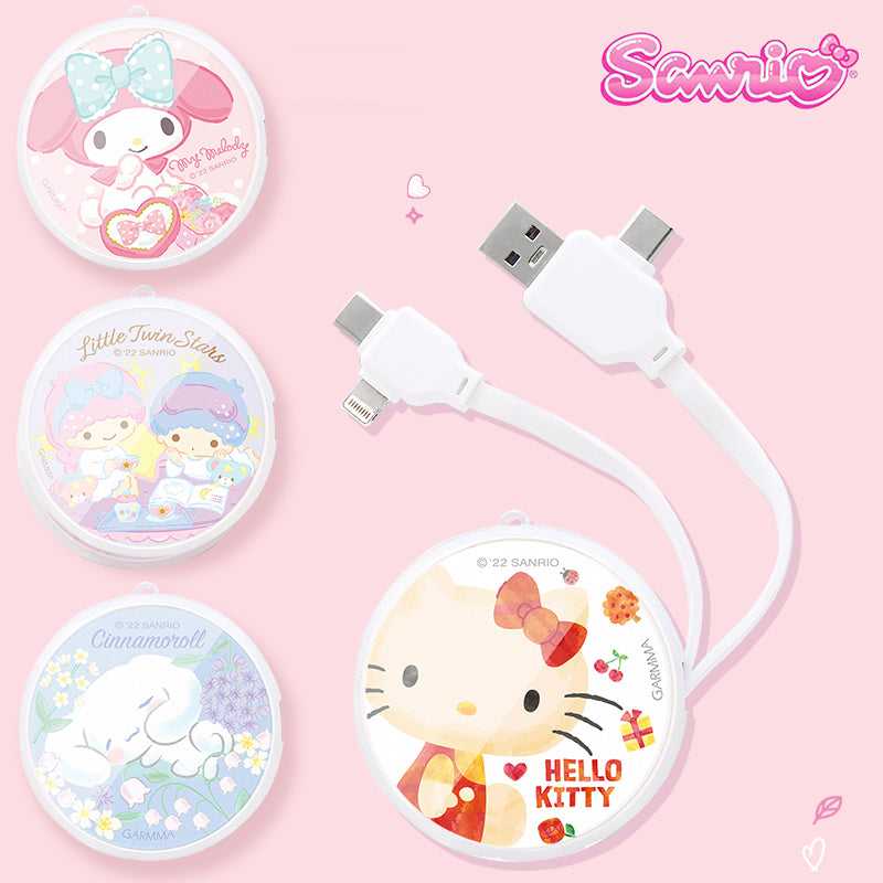 GARMMA Sanrio Characters PD Fast Charge Lightning+Type-C Extracted Extension Cable