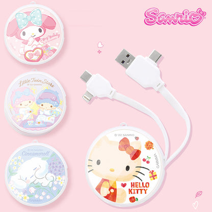 GARMMA Sanrio Characters PD Fast Charge Lightning+Type-C Extracted Extension Cable