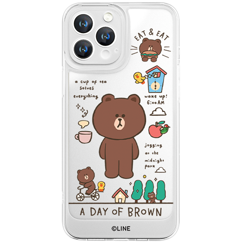 Line Friends Clear Shockproof Air Cushion Back Case Cover