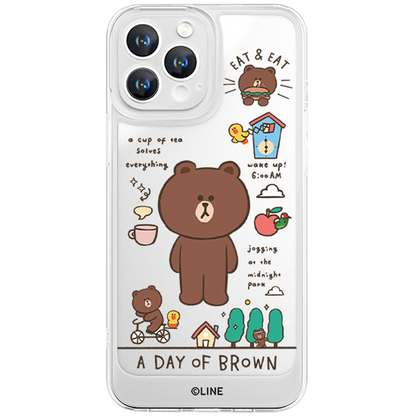 Line Friends Clear Shockproof Air Cushion Back Case Cover