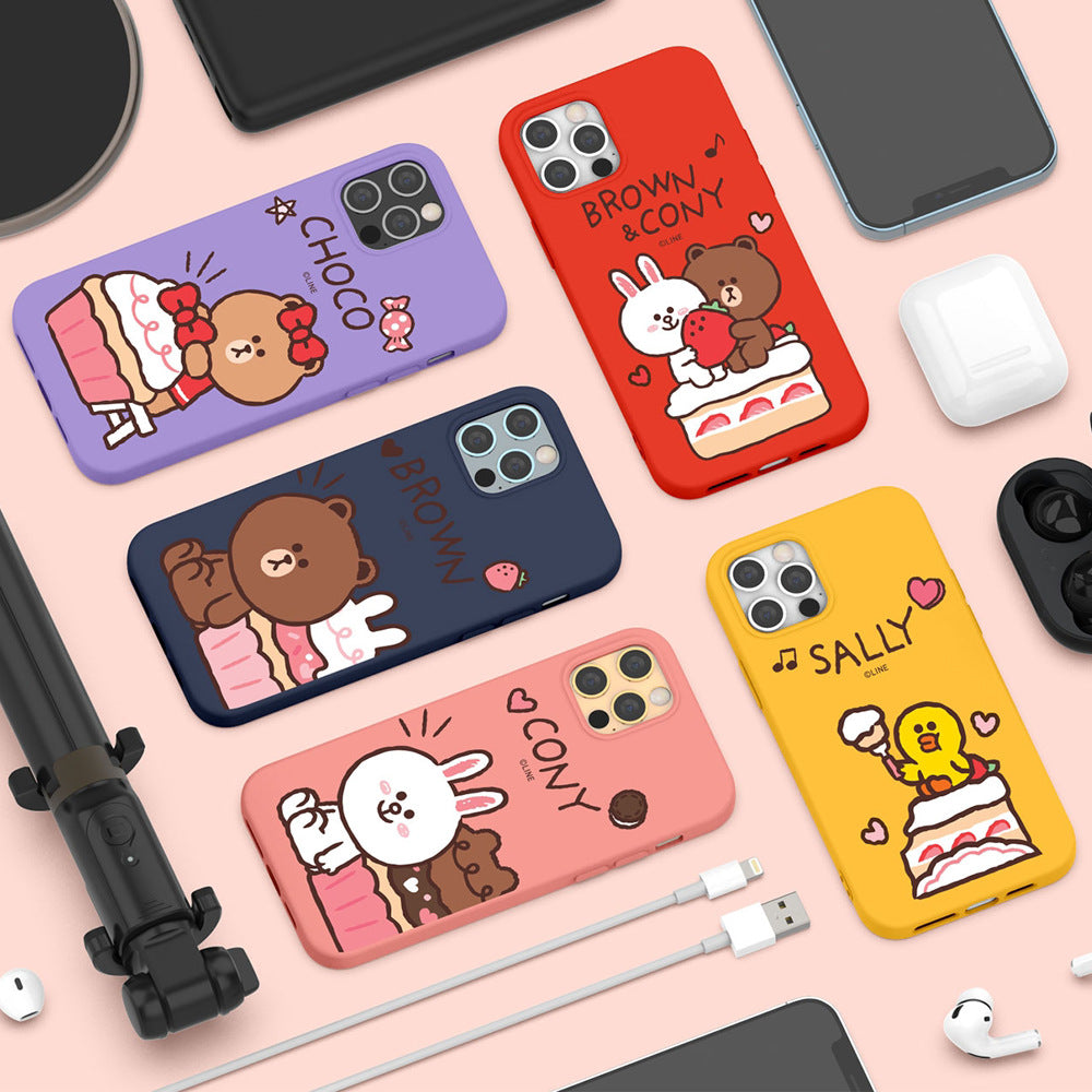 Line Friends Liquid Silicone Soft Color Jelly Back Case Cover