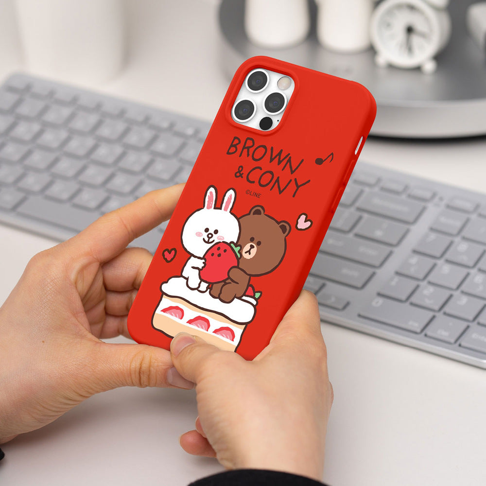 Line Friends Liquid Silicone Soft Color Jelly Back Case Cover