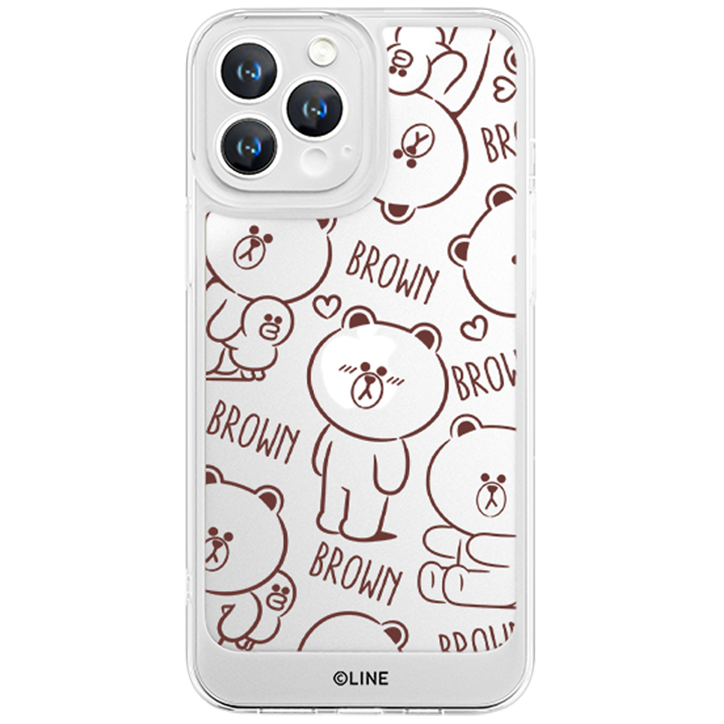 Line Friends Clear Shockproof Air Cushion Back Case Cover