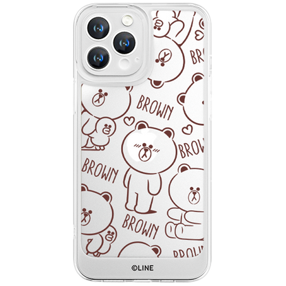 Line Friends Clear Shockproof Air Cushion Back Case Cover