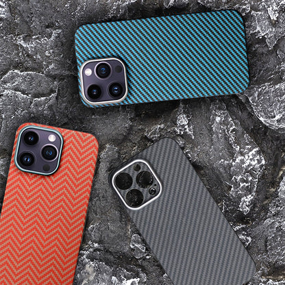 Oatsbasf Luxury Pure Carbon Fiber Case for Apple iPhone 14 Plus / iPhone 14