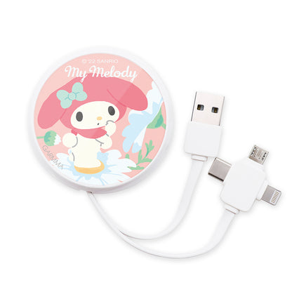 GARMMA Sanrio Characters 3-in-1 Lightning+Type-C+Micro USB Extracted Extension Cable