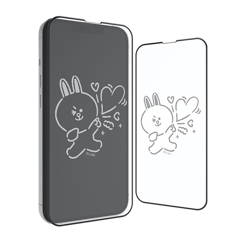 Line Friends Screen Off Print Tempered Glass Protector Film
