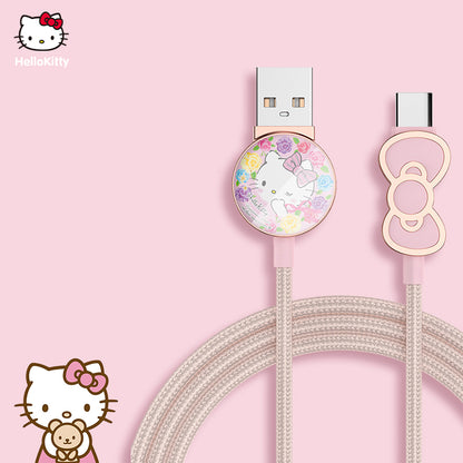 UKA Hello Kitty 3D Zinc Alloy Hybrid Electroplating Type-C Cable