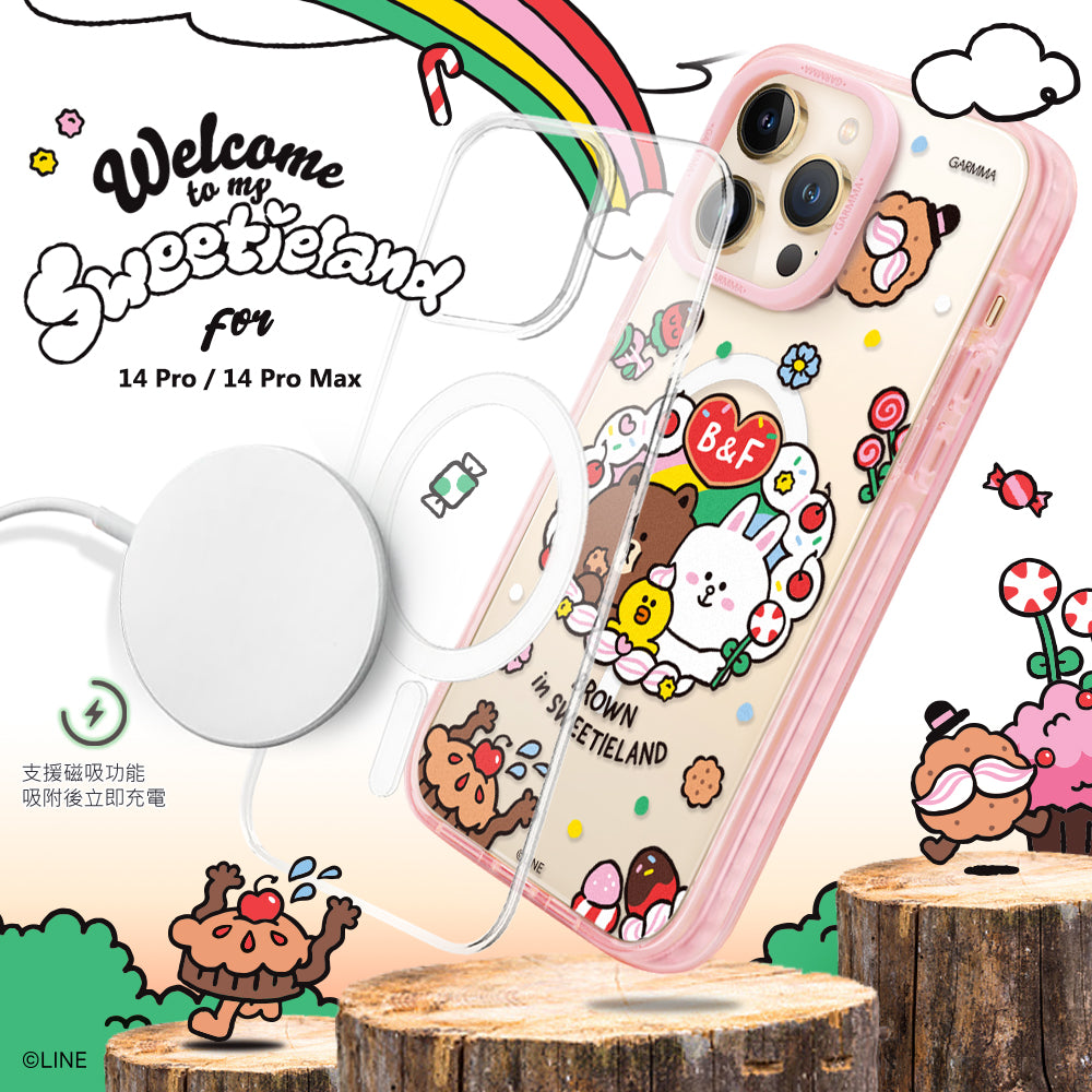 GARMMA Line Friends Sweetieland MagSafe Military Grade Drop Tested Impact Case Cover