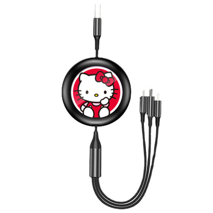 UKA Sanrio Characters Retractable 3-in-1 Lightning+Type-C+Micro USB Cable