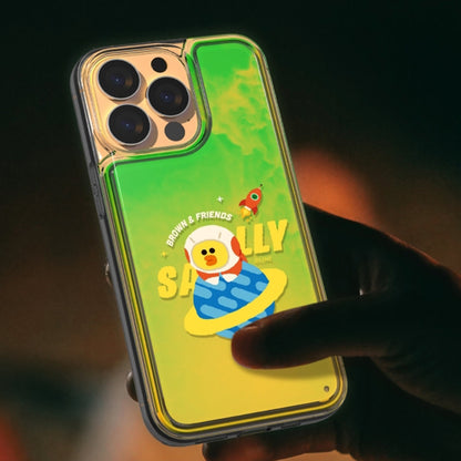 Line Friends Space Neon Aqua Case Cover