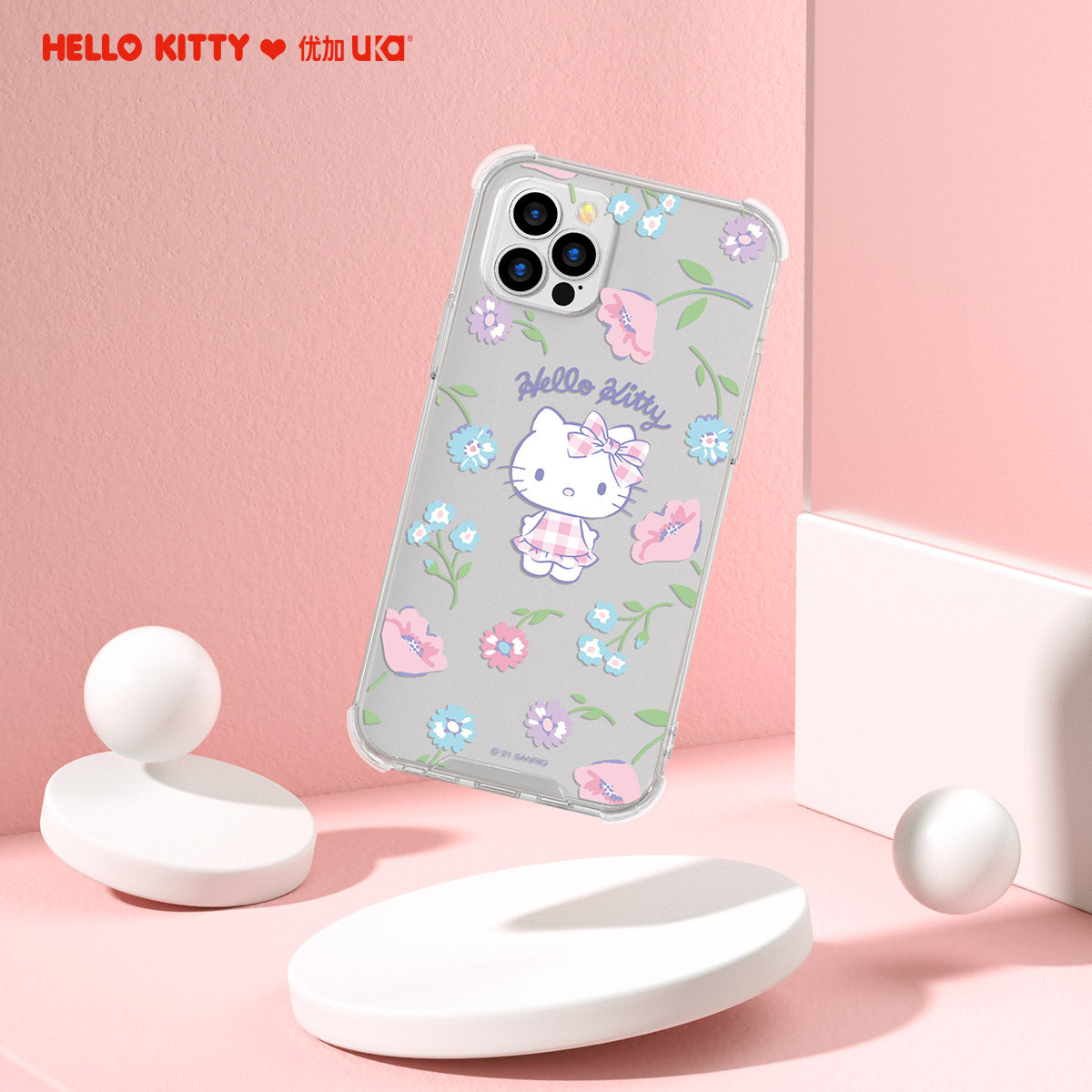 UKA Sanrio Characters Shockproof Air Cushion TPU+PC Clear Back Case Cover