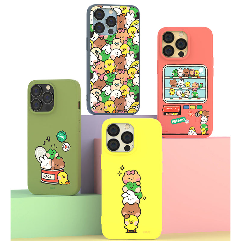 Line Friends Liquid Silicone Soft Color Jelly Back Case Cover