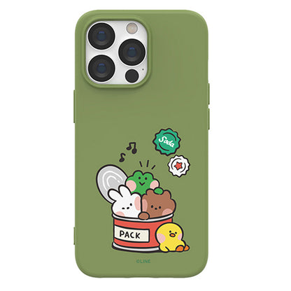 Line Friends Liquid Silicone Soft Color Jelly Back Case Cover