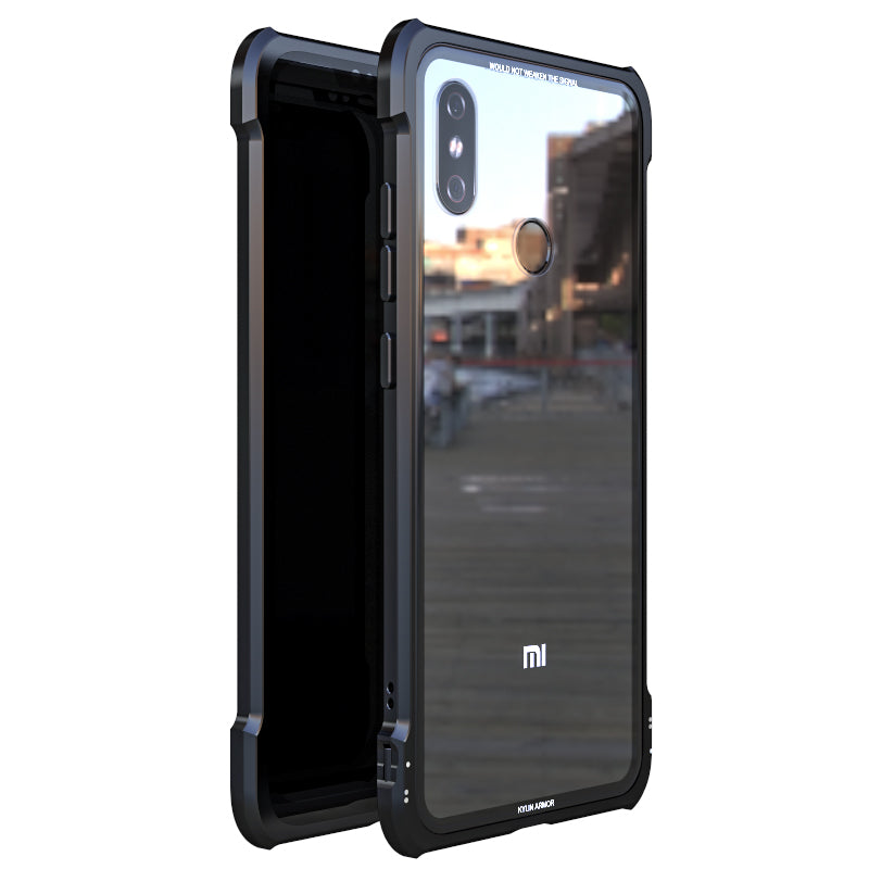 Kylin Armor Aluminum Bumper Tempered Glass Cover Case - Samsung Galaxy S9 Plus