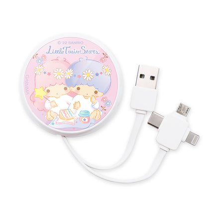 GARMMA Sanrio Characters 3-in-1 Lightning+Type-C+Micro USB Extracted Extension Cable