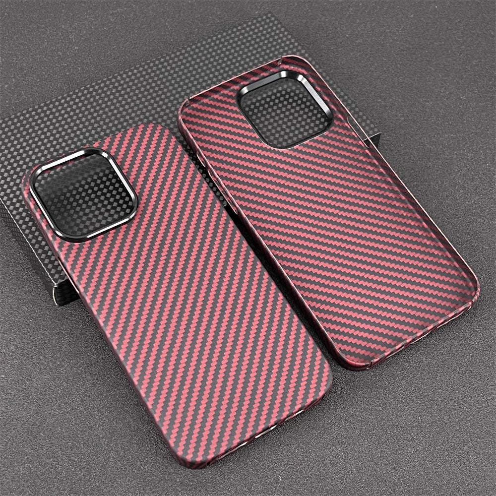 Oatsbasf Luxury Pure Carbon Fiber Case for Apple iPhone 14 Plus / iPhone 14