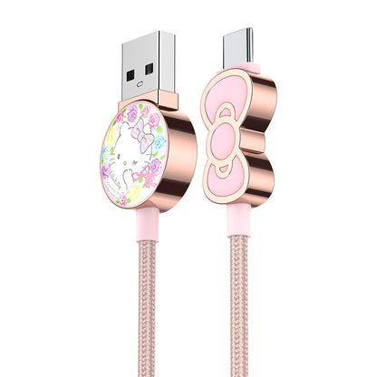 UKA Hello Kitty 3D Zinc Alloy Hybrid Electroplating Type-C Cable