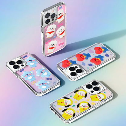 BT21 Shockproof Slim Fit Hologram Mirror Case Cover