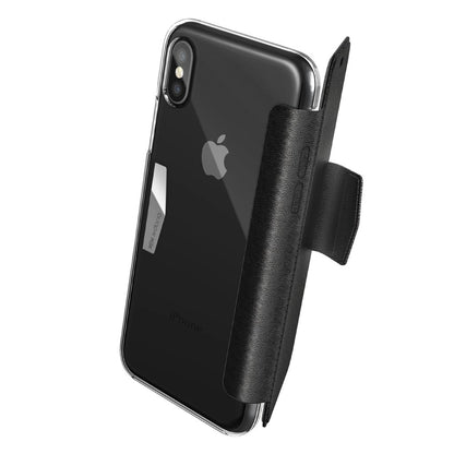 X-Doria Engage Folio Series Leather Cover Clear Back Wallet Case for iPhone 11 Pro Max