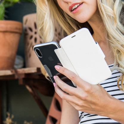 X-Doria Engage Folio Series Leather Cover Clear Back Wallet Case for iPhone 11 Pro Max