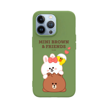 Line Friends Liquid Silicone Soft Color Jelly Back Case Cover