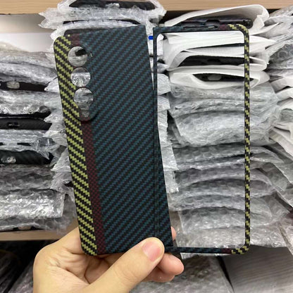 Oatsbasf Luxury Pure Carbon Fiber Case for Samsung Foldable Smartphones