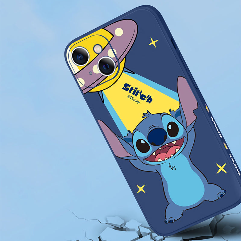 UKA Disney Stitch Side Print Liquid Silicone Case Cover