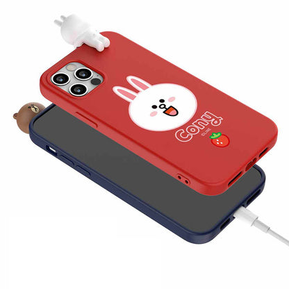 Line Friends Figure Shockproof 3D Silicone Case Cover