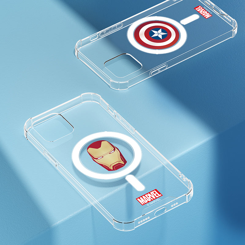 UKA Marvel Avengers Anti-fall Clear PC+TPU Magnetic MagSafe Case Cover