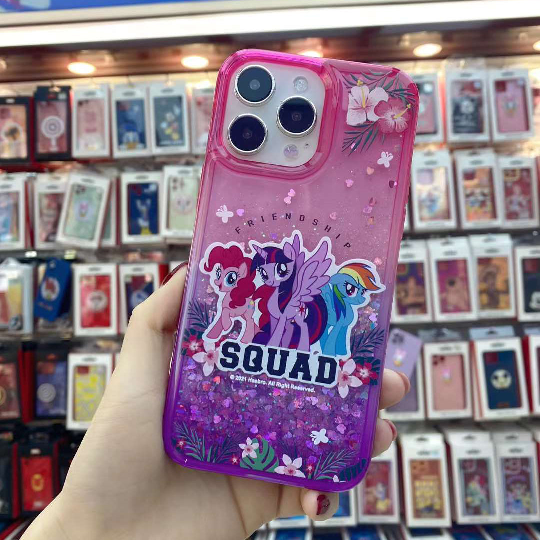 UKA My Little Pony Air Cushion Glitter Quicksand Back Case Cover