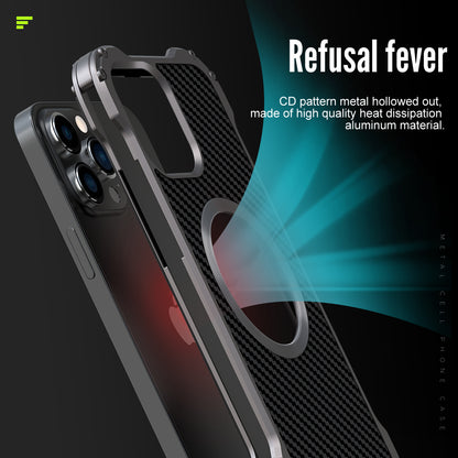 R-Just Black Hole Shockproof Aluminum Shell Metal Case with Lens Protector